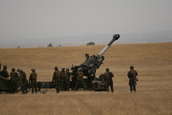 M198 155mm Howitzers firing at Camp Guernsey ARNG Base
 - photo 16 